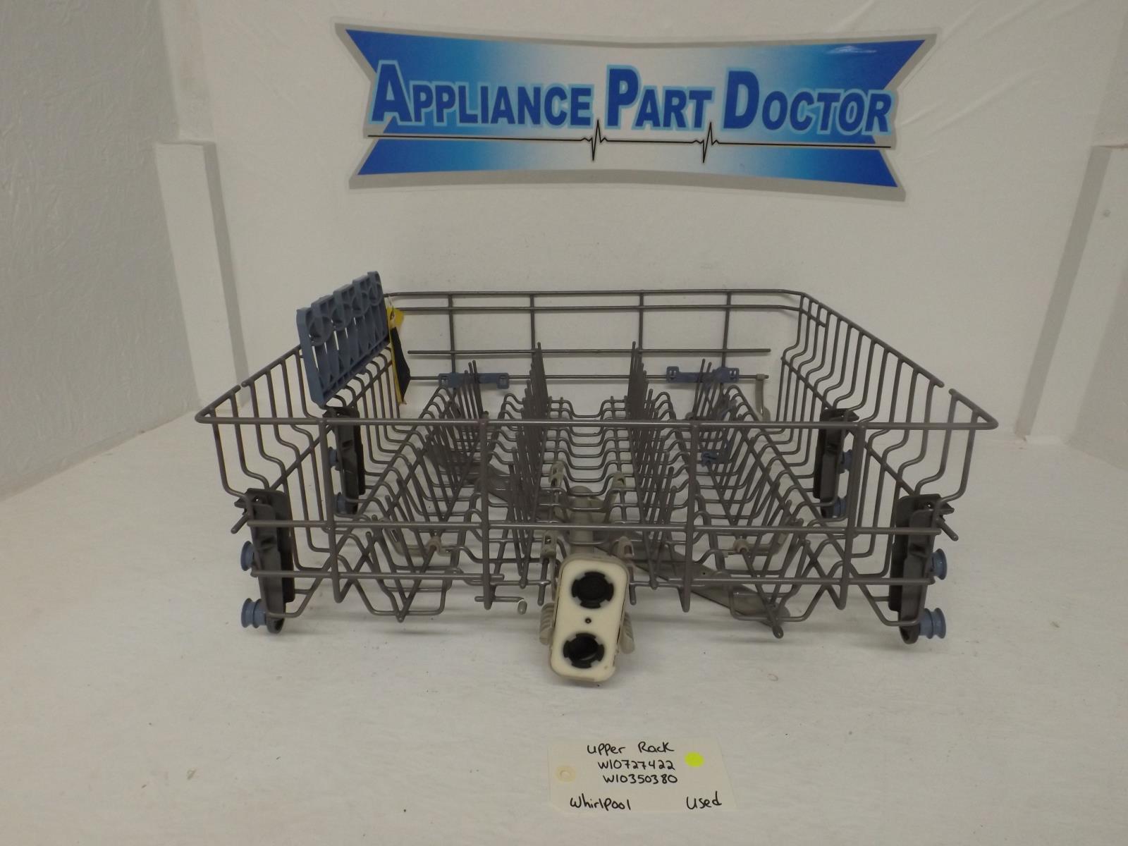 Whirlpool Dishwasher W10727422 W10350380 Upper Rack Used Whirlpool Dishwasher W10727422 W10350380 Upper Rack Used